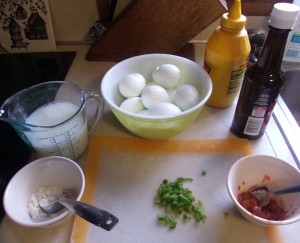 Gather ingredients and scrape out jars!