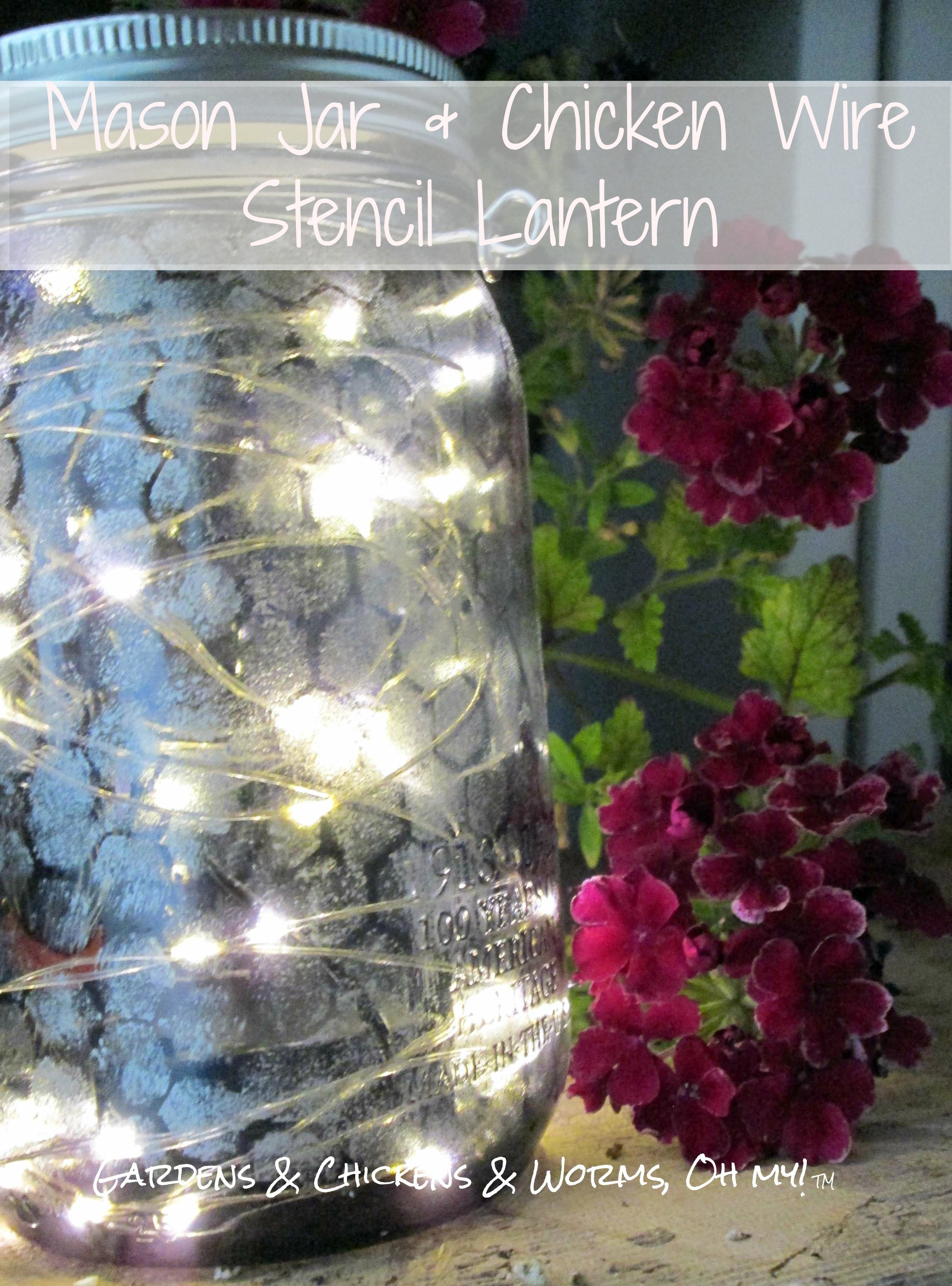A Mason Jar And En Wire Stencil Lantern