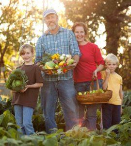 Skip Connett and Erin Flynn's family and produce