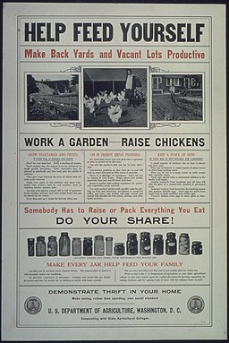 "Help Feed Yourself. Make back yards and vacant lots productive. Work a garden- Raise children... Somebody has to... - NARA - 512681